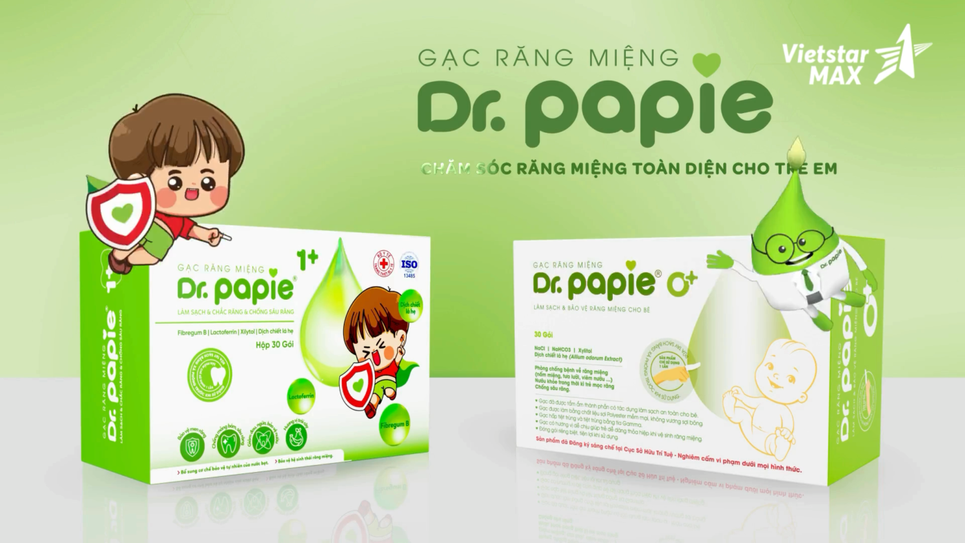 TVC quảng cáo – Gạc răng miệng Dr. Papie 